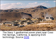 geothermal power plant in Coso Hot Springs California