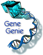 dna coming out of a blue genie bottle