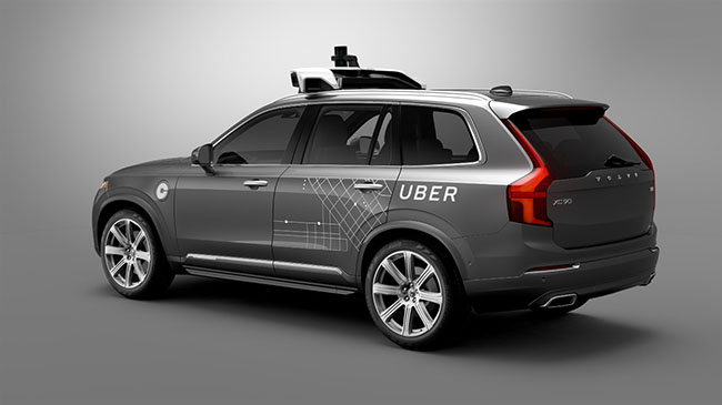 Volvo Uber autonomous driving cars