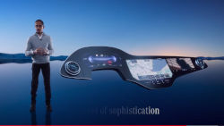 a futuristic car dashboard