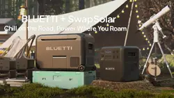 The Bluetti SwapSolar EcoSystem portable power station and car fridge combo