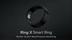 The Ring X smart ring with a blood pressure monitor
