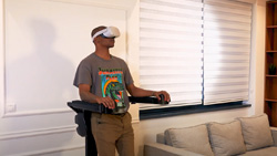 The C-Infinity standing VR gaming station