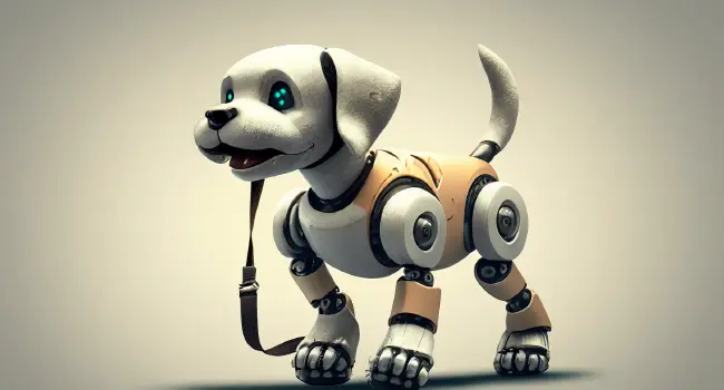 a robot puppy