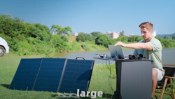 A solar panel that converts to a table called iNNOPOWER